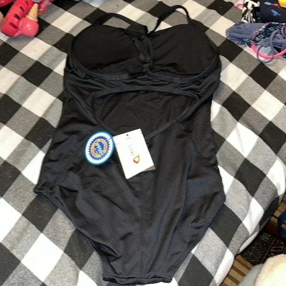 Baleaf NEW One Piece Black Swimsuit size 34 Medium - Picture 4 of 7